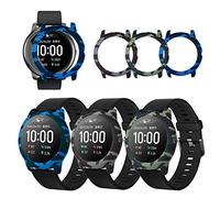 Tonysa Screen Protector Compatible for Solar LS05 Smart Watch Case, PC Material Full Protection, Precise Cutouts, Stylish Camouflage Design (Light Grey)