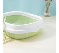 Tonysa Semi Enclosed Cat Litter Pan with Unique Design Helps Cats Move Freely Premium PP Material No Peculiar Smell Suitable for of Most Breeds Litter Basin 10pcs Pack (S)