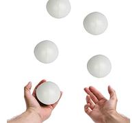 Tonysa Thud Juggling Balls Set, Durable PU Leather, 6.3cm (White)