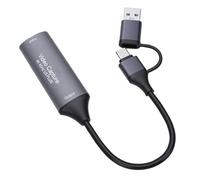 Tonysa Video Card, 4K HD to USB C and A Low Latency USB 3.0 Sound Video, with Plug and Play No Driver Needed, for Streaming Conference Teaching Gaming Live Broadcast