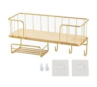 Tonysa Wall Mounted Shower Shelf, Space Saving Design (Gold)