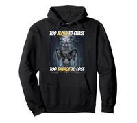 Too Alpha To Chase Too Savage To Lose Funny Alpha Wolf Meme Pullover Hoodie