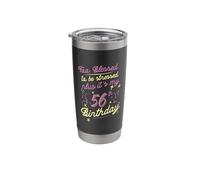Too Blessed to Be Stressed 56th Birthday Turning 56 Year Old Stainless Steel Insulated Tumbler
