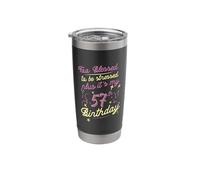 Too Blessed to Be Stressed 57th Birthday Turning 57 Year Old Stainless Steel Insulated Tumbler