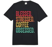 Too Blessed to Be Stressed Positive Vibes Comfort Colors Adult Heavyweight T-Shirt