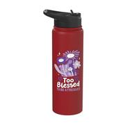 Too Blessed to Be Stressed Stainless Steel Insulated Water Bottle