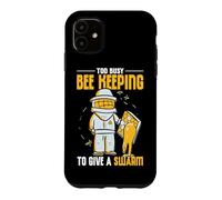 Too Busy Bee Keeping To Give A Swarm Honeybee Beekeeper Case for iPhone 11