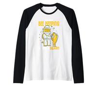 Too Busy Bee Keeping to Give A Swarm Honeybee Beekeeper Raglan Baseball Tee