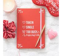 Too Busy Enjoying Life A5 Notebook For Gals - Gold Edges & Pink Band