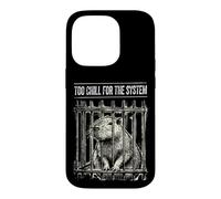 Too Chill For The System: Capybara Behind Bars Case for iPhone 14 Pro