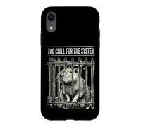Too Chill For The System: Capybara Behind Bars Case for iPhone XR