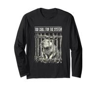Too Chill for The System: Capybara Behind Bars Long Sleeve T-Shirt