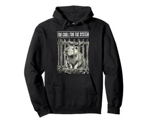 Too Chill For The System: Capybara Behind Bars Pullover Hoodie