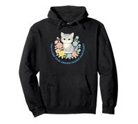 Too Clumsy To Be Around Fragile Masculinity Cat Flowers Pullover Hoodie