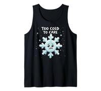 Too Cold to Care Funny Snowflake Winter Tank Top