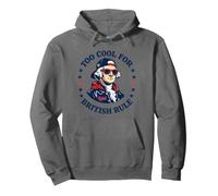 Too Cool for British Rule George Washington Patriot Pullover Hoodie