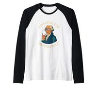Too Cool for British Rule George Washington with Sunglasses Raglan Baseball Tee