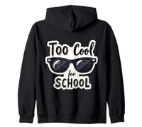 Too Cool For School Sunglasses First Day Back To School Zip Hoodie