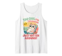 Too Cool for The Summer Just Kitten Around Cute Kawaii Cat Tank Top