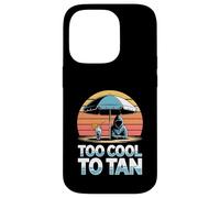 Too Cool To Tan Funny Summer Beach Shade Humor Case for iPhone 14 Pro
