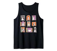 Too Cozy to Haunt Cute Ghost Windows Halloween Spooky Season Tank Top