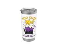 Too Cute for The Binary Funny Non Binary Stainless Steel Insulated Tumbler