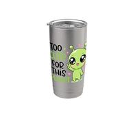 Too Cute for This Planet Alien UFO Abduction Kawaii Sci Fi Stainless Steel Insulated Tumbler