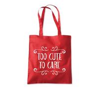 Too Cute To Care Adorable Tote Shopping Bag 10 Litres Capacity 42 x 38cm