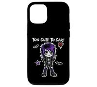 Too Cute To Care Gothic Punk Girl Aesthetic Emo Art Punk Case for iPhone 12/12 Pro
