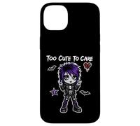 Too Cute To Care Gothic Punk Girl Aesthetic Emo Art Punk Case for iPhone 14 Plus