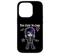 Too Cute To Care Gothic Punk Girl Aesthetic Emo Art Punk Case for iPhone 14 Pro