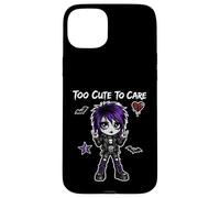 Too Cute To Care Gothic Punk Girl Aesthetic Emo Art Punk Case for iPhone 15 Plus
