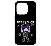 Too Cute To Care Gothic Punk Girl Aesthetic Emo Art Punk Case for iPhone 15 Pro