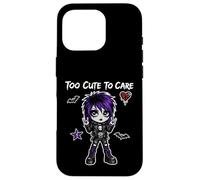 Too Cute To Care Gothic Punk Girl Aesthetic Emo Art Punk Case for iPhone 16 Pro