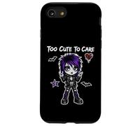 Too Cute To Care Gothic Punk Girl Aesthetic Emo Art Punk Case for iPhone SE (2020) / 7/8