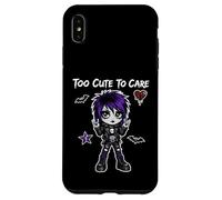 Too Cute To Care Gothic Punk Girl Aesthetic Emo Art Punk Case for iPhone XS Max