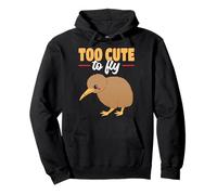 Too Cute To Fly Kiwi Bird Flightless Cute Kiwi Pullover Hoodie