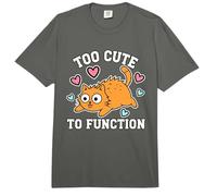 Too Cute to Function Funny Orange Cat Lover Comfort Colors Adult Heavyweight T-Shirt