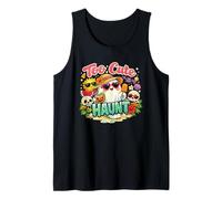 Too Cute to Haunt Summerween Ghost Beach Halloween Design Tank Top