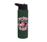 Too Cute to Hex Witch Halloween Fantasy Stainless Steel Insulated Water Bottle