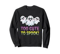 Too Cute to Spook Adorable Ghost Halloween Design Sweatshirt