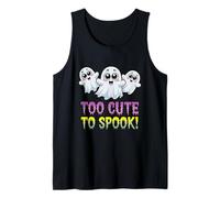 Too Cute to Spook Adorable Ghost Halloween Design Tank Top