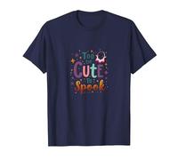 Too Cute to Spook: Adorable Ghost Halloween Fun T-Shirt, Men, Navy, 4XL
