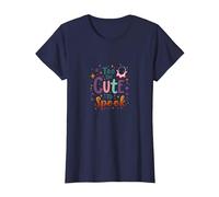 Too Cute to Spook: Adorable Ghost Halloween Fun T-Shirt, Women, Navy, 3XL