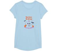 Too Cute to Spook Adorable Ghost Nurse Halloween T-Shirt, Girls, Baby Blue, Medium