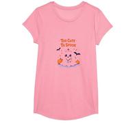 Too Cute to Spook Adorable Ghost Nurse Halloween T-Shirt, Girls, Pink, Medium