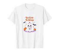 Too Cute to Spook Adorable Ghost Nurse Halloween T-Shirt, Men, White, 4XL