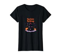 Too Cute to Spook Adorable Ghost Nurse Halloween T-Shirt, Women, Black, XXL