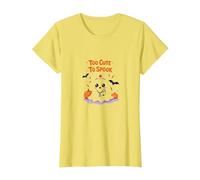 Too Cute to Spook Adorable Ghost Nurse Halloween T-Shirt, Women, Lemon, S