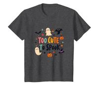 Too Cute to Spook: Adorable Halloween Fun for Kids T-Shirt, Kids, Dark Heather Grey, 10 Years